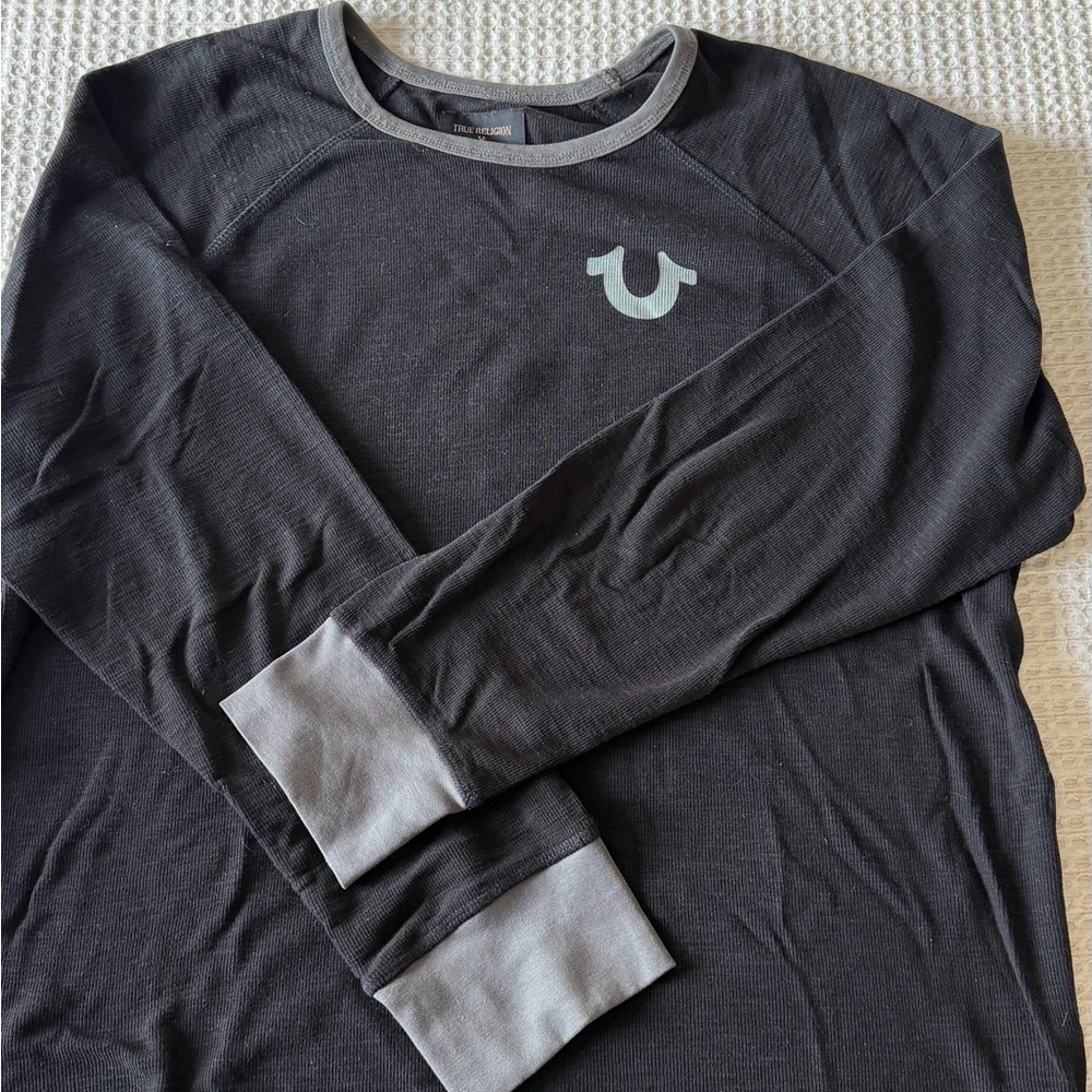 True Religion Charcoal Long Sleeve Tee